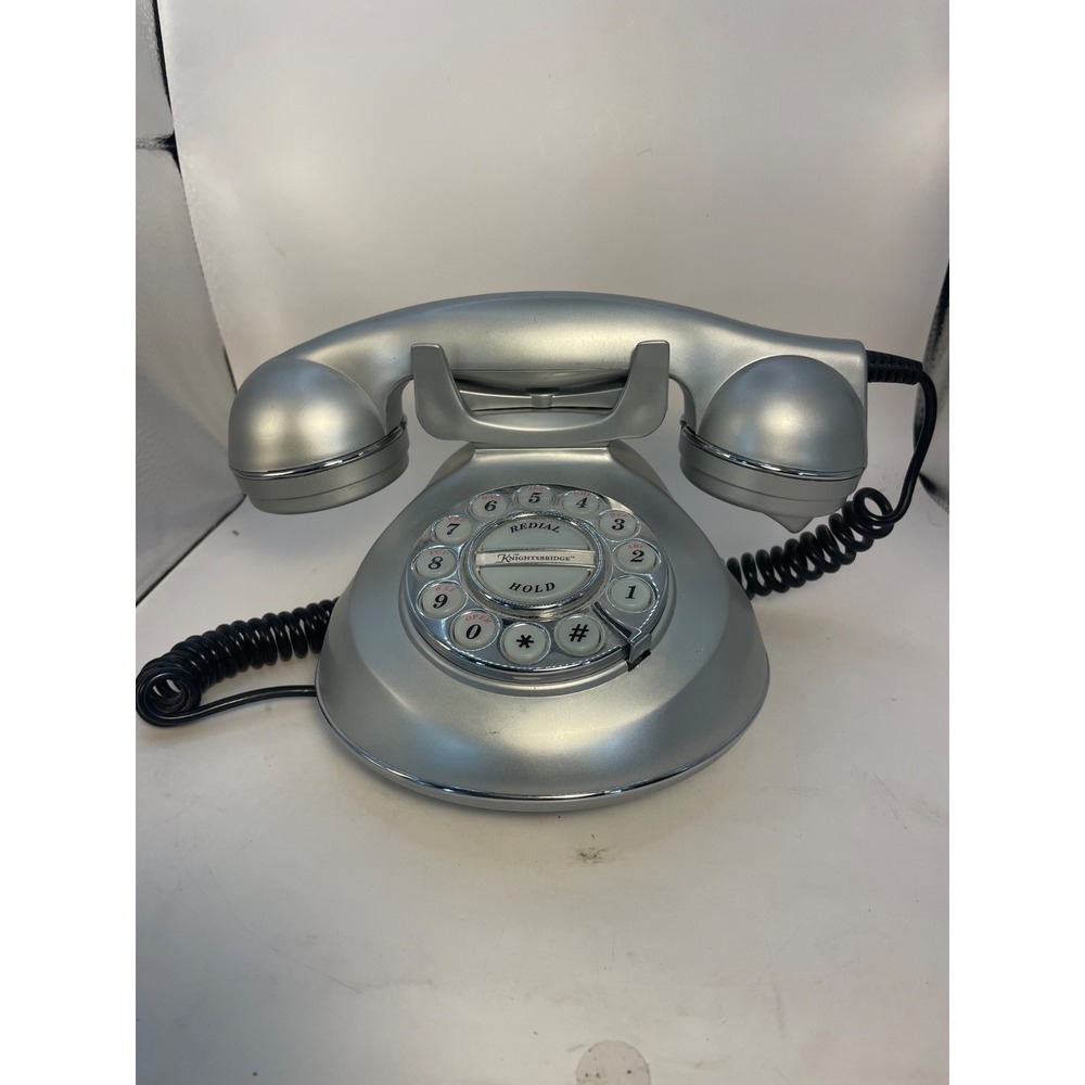Vintage Microtel phone,Silver,corded,old timely looking